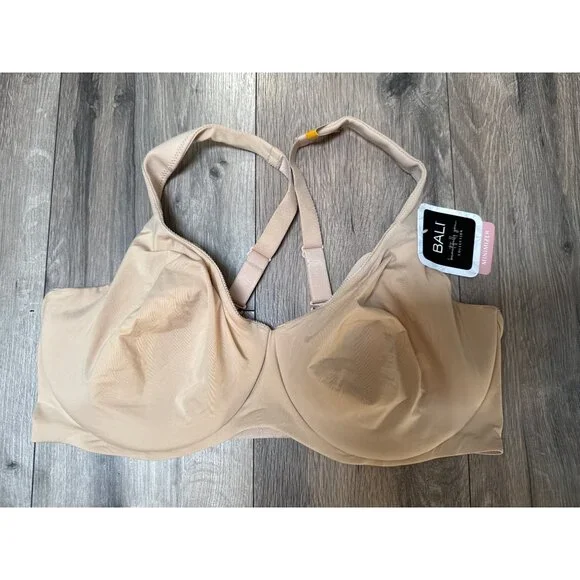 Bali Womens Minimizer Bra 42D Beautifully You Underwire Beige Collection DFW115 - Picture 1 of 9
